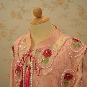 3 piece  Net & Khadi Pret wear